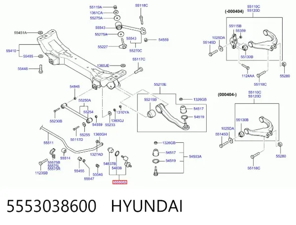 Łącznik stabilizatora tylnego 5553038600 Hyundai/Kia