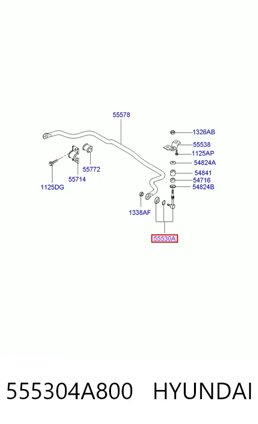 Łącznik stabilizatora tylnego 555304A800 Hyundai/Kia