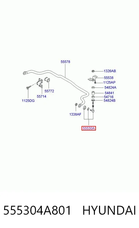 Łącznik stabilizatora tylnego 555304A801 Hyundai/Kia