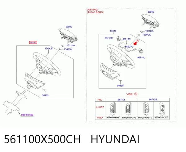 Kierownica Hyundai I10 PA