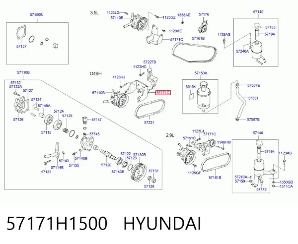 Łożysko alternatora 57171H1500 Hyundai/Kia