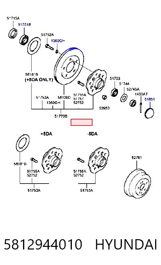 Tarcza hamulcowa przednia 5812944010 Hyundai/Kia