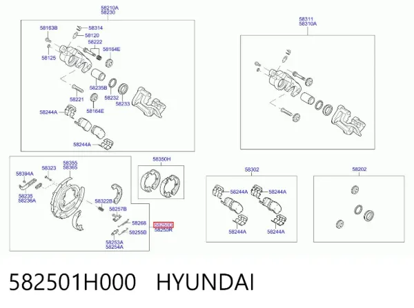 Osłona tarczy hamulcowej tylnej lewa 582501H000 Hyundai/Kia