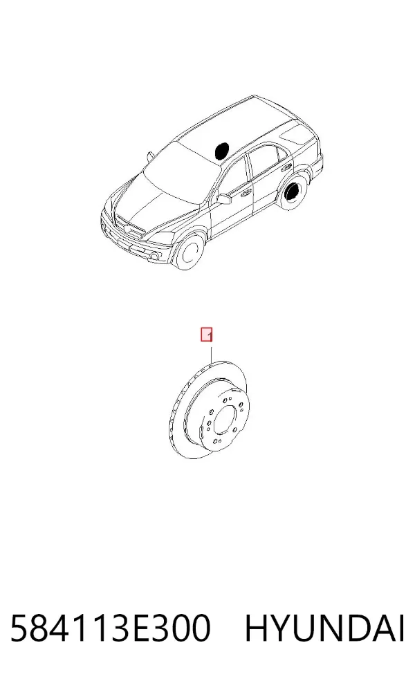 Tarcza hamulcowa tylna 584113E300 Hyundai/Kia