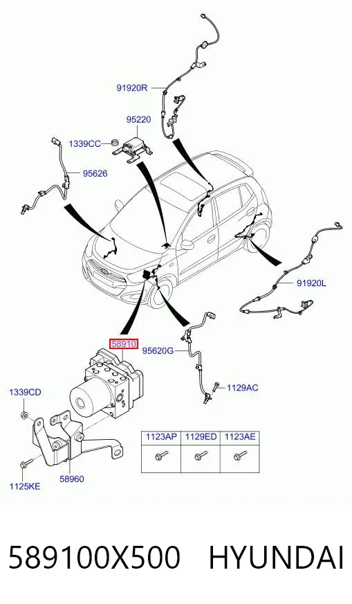 Sterownik ABS  hydrauliczny Hyundai I10 PA