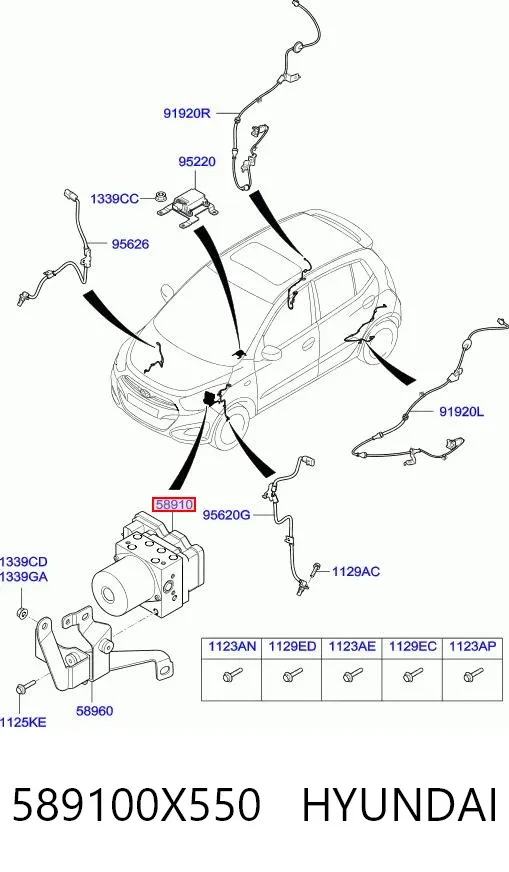 Sterownik ABS  hydrauliczny Hyundai I10 PA