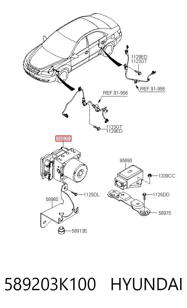 Sterownik ABS  hydrauliczny 589203K100 Hyundai/Kia