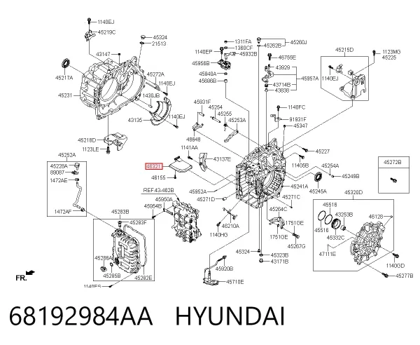 Filtr automatycznej skrzyni biegów 68192984AA Hyundai/Kia