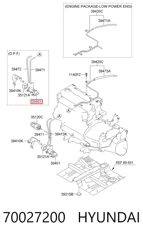 Zawór elektromagnetyczny regulacji klapy EGR 70027200 Hyundai/Kia