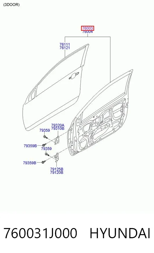 Drzwi przednie lewe Hyundai I20 I