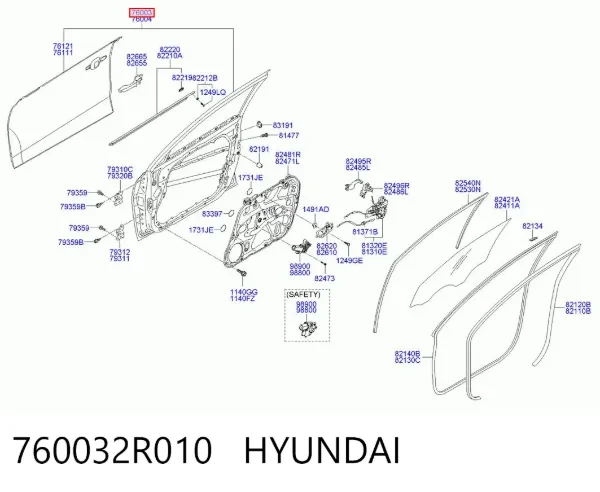 Drzwi przednie lewe Hyundai I30 FD