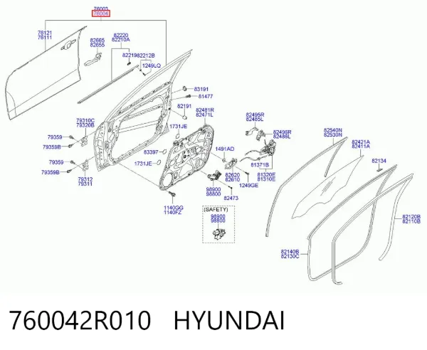 Drzwi przednie prawe Hyundai I30 FD