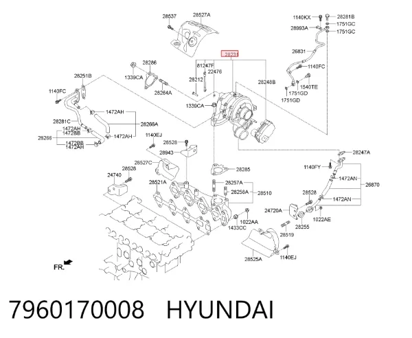 Turbina 7960170008 Hyundai/Kia
