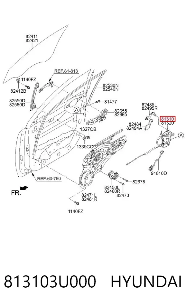 Zamek drzwi przednich lewych KIA Sportage III