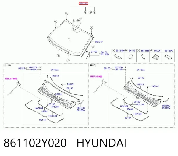 Szyba przednia Hyundai Tucson II