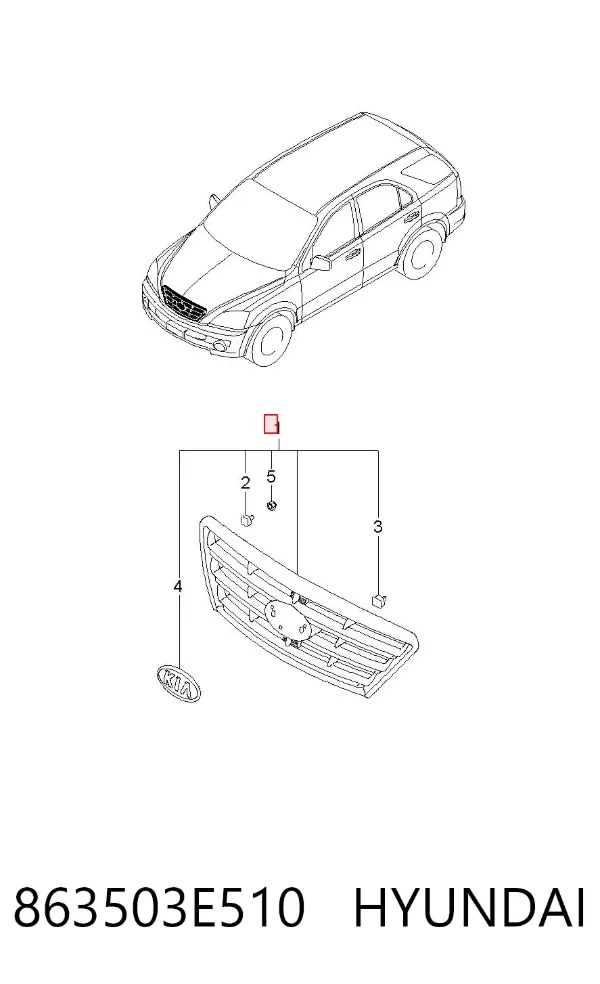 Atrapa chłodnicy KIA Sorento I