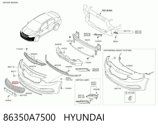 Atrapa chłodnicy KIA Cerato III