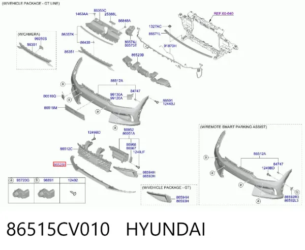 Zderzak przedni, dolna część 86515CV010 Hyundai/Kia