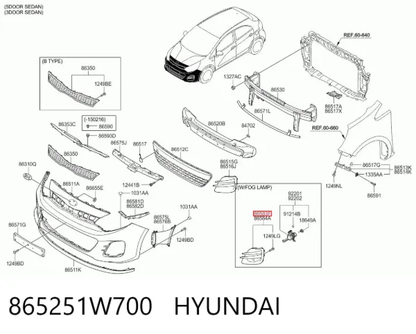  865251W700 Hyundai/Kia