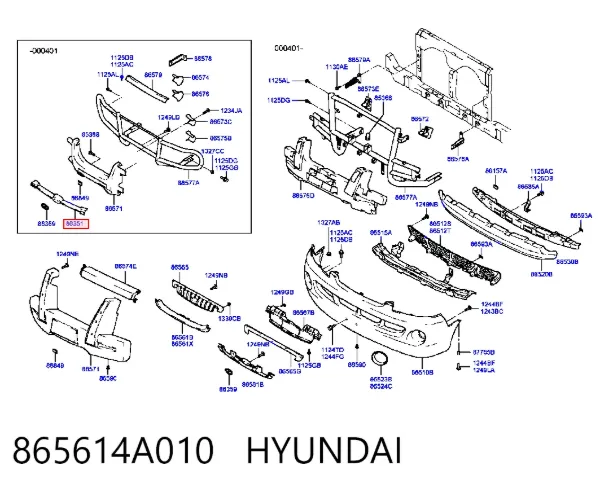 Atrapa chłodnicy Hyundai H-1 STAREX Starex