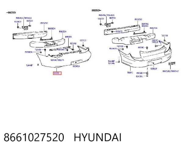 Zderzak tylny Hyundai Coupe I