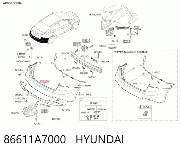 Zderzak tylny KIA Cerato III