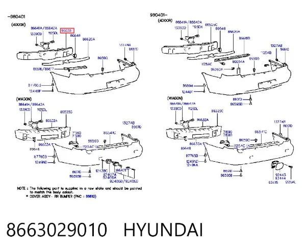 Wzmocnienie zderzaka tylnego Hyundai Lantra II