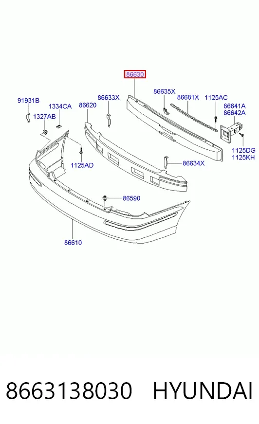Wzmocnienie zderzaka tylnego Hyundai Sonata IV