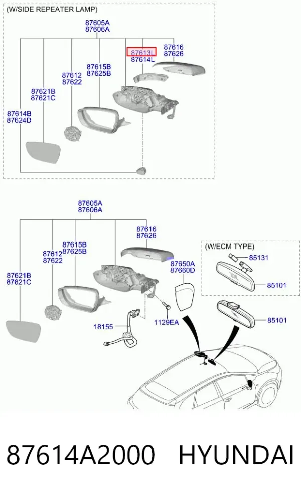  87614A2000 Hyundai/Kia