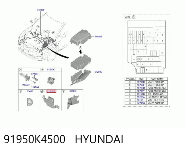  91950K4500 Hyundai/Kia