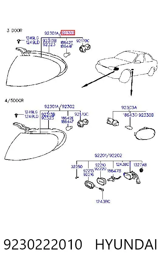 Kierunkowskaz prawy Hyundai Accent I
