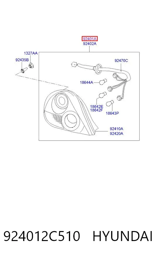 Lampa zespolona tylna lewa Hyundai Coupe II