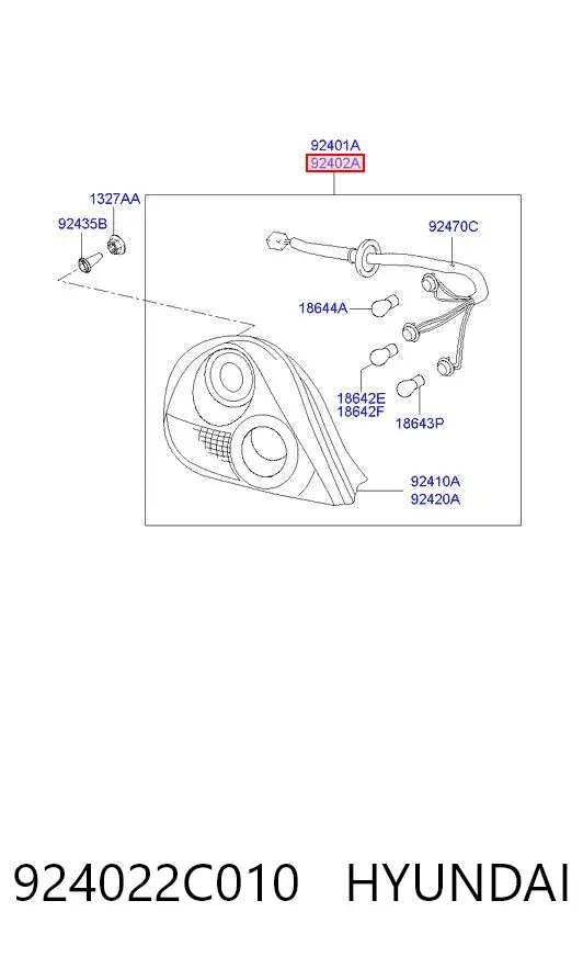 Lampa zespolona tylna prawa Hyundai Coupe II