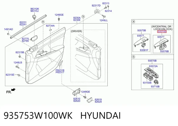  935753W100WK Hyundai/Kia