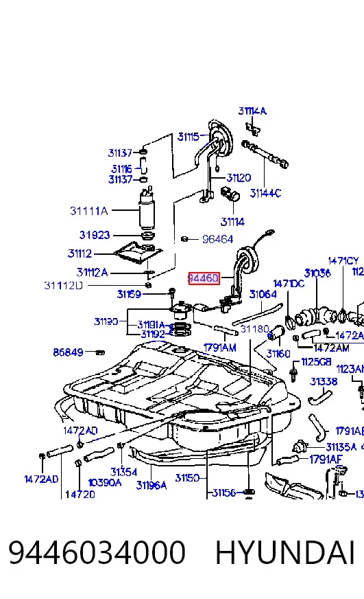 Czujnik poziomu paliwa w zbiorniku 9446034000 Hyundai/Kia