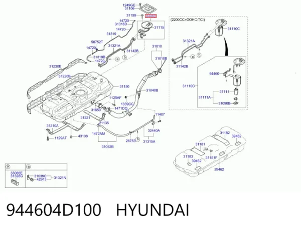 Czujnik poziomu paliwa w zbiorniku 944604D100 Hyundai/Kia