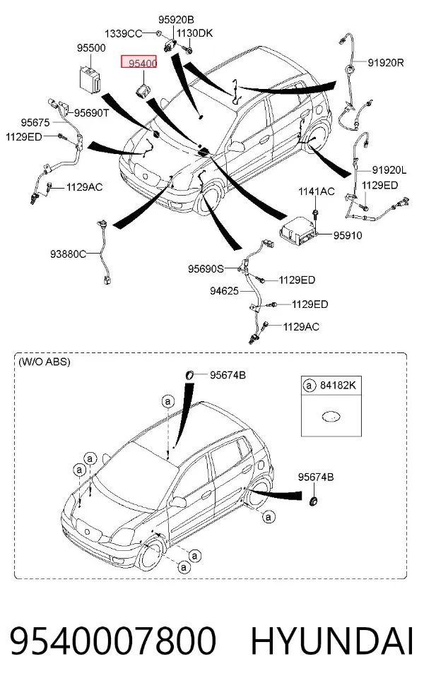 Sterownik immobilizera 9540007800 Hyundai/Kia