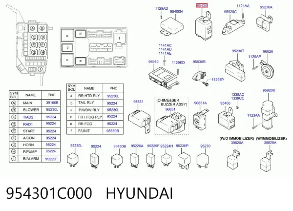  954301C000 Hyundai/Kia