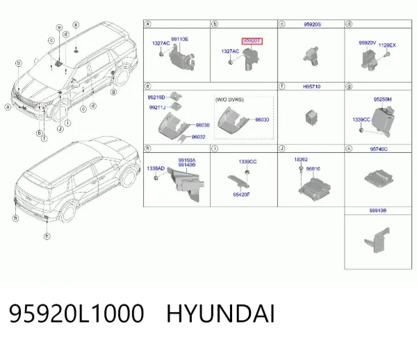 Czujnik AIRBAG przedni 95920L1000 Hyundai/Kia