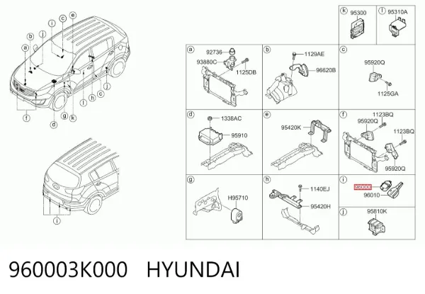 Czujnik deszczu Hyundai Santa Fe II