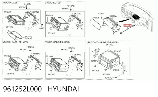  961252L000 Hyundai/Kia
