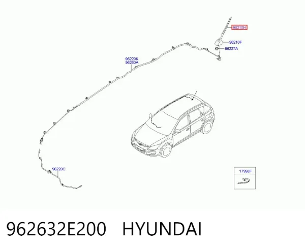Pręt anteny 962632E200 Hyundai/Kia
