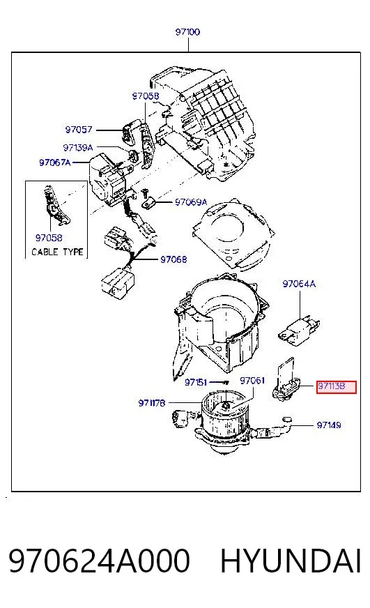 Rezystor wentylatora nagrzewnicy (ogrzewacza kabiny) Hyundai H-1 STAREX Starex