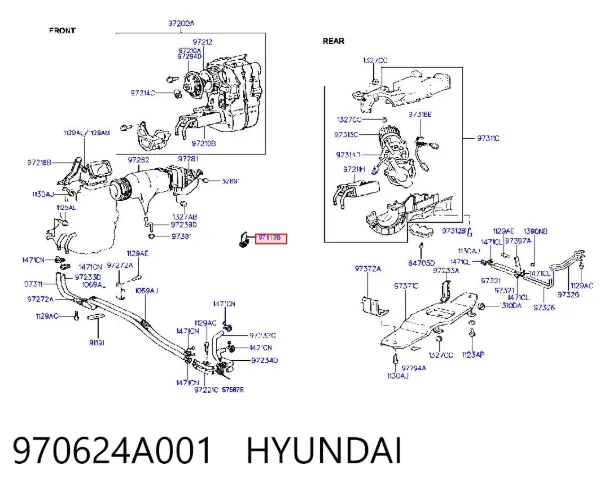 Rezystor wentylatora nagrzewnicy (ogrzewacza kabiny) 970624A001 Hyundai/Kia