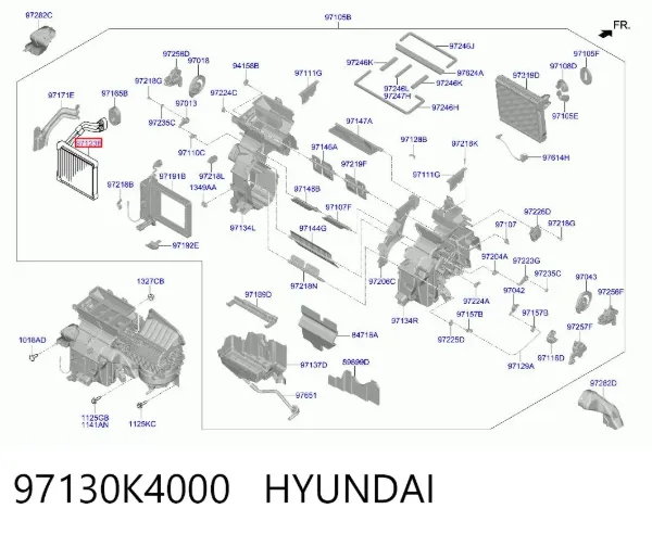 Chłodnica nagrzewnicy (ogrzewacza) Hyundai KONA OS