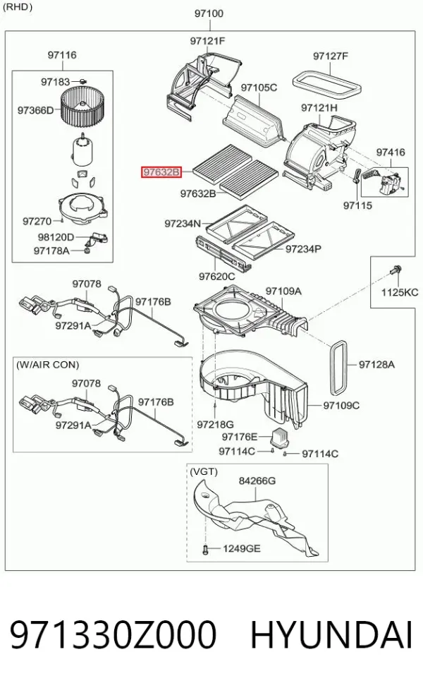 Filtr kabiny 971330Z000 Hyundai/Kia