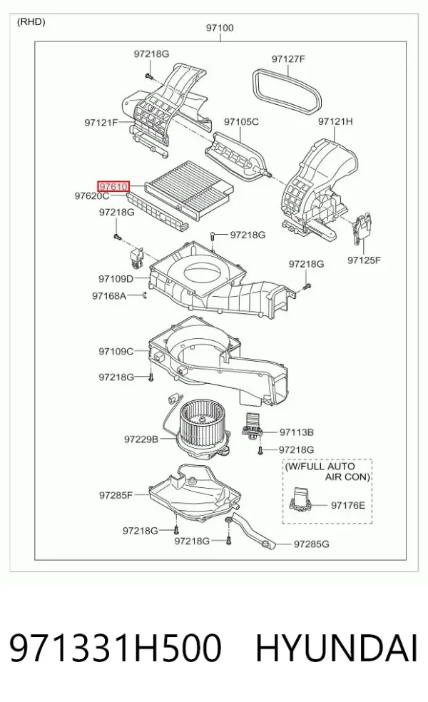 Filtr kabiny 971331H500 Hyundai/Kia