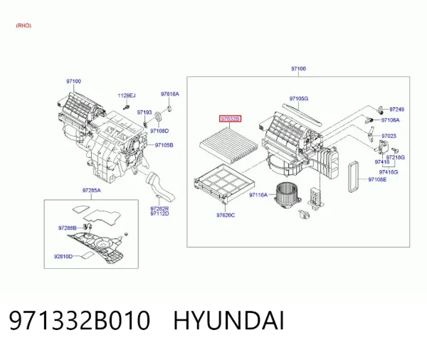 Filtr kabiny 971332B010 Hyundai/Kia
