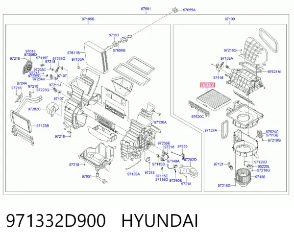 Filtr kabiny 971332D900 Hyundai/Kia
