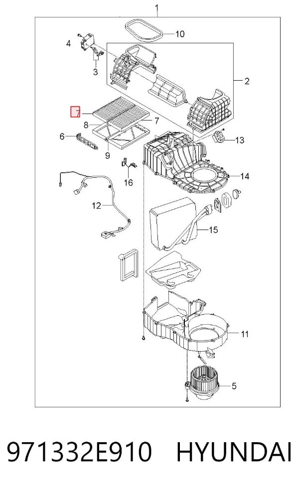 Filtr kabiny 971332E910 Hyundai/Kia